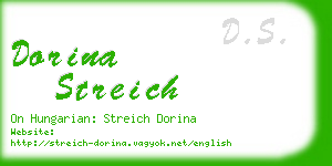 dorina streich business card